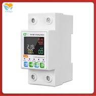 Tuya ZigBee/Wifi Automatic Reclosing Protector Current Voltage Meter LCD Display Switch Power Meter 