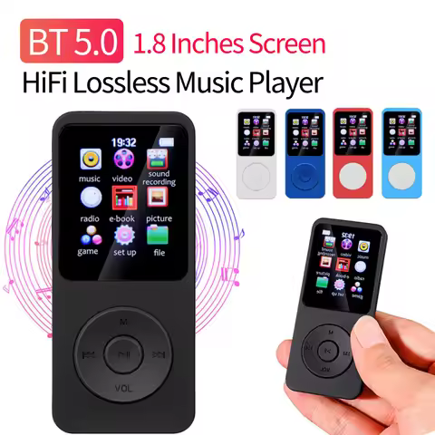 1.8 Inch MP3 Player Type-C Portable Walkmen Bluetooth 5.0 Compatible E-Books Recording Sports FM Rad