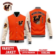 JAKET BOMBER VARSITY BASEBALL TIM CLUB WORLDWIDE MLB tim olahraga PREMIUM DISTRO VARSITY JAKET PRIA