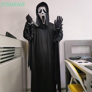 YISHENG Demon Costumes, Halloween Child Adult Death Ghost Costume, Scary Cosplay Sorcerer Hooded Clo