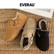 澳洲直送✈️ UGG品牌 EVERAU Sheepskin Wool Adjustable Buckled Straps Suede Clog Slippers Hazora 麂皮毛毛密頭鞋   Ch