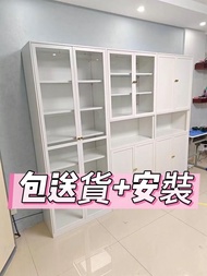 加厚鋼制文件櫃filing cabinet 客廳防塵儲物櫃 鐵藝玻璃門 家用收納展示書#文件櫃#filing cabinet