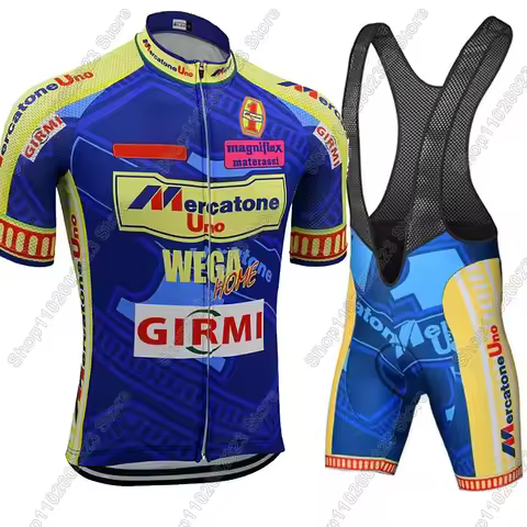 Mercatone Uno Team 2025 Cycling Jersey Set Summer Men Bicycle Clothing Road Bike Shirts Suit Bicycle