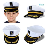 Mary Kids Navy Hat Yacht  Hats Boat Skipper Ship Sailor Captain Costume Hat