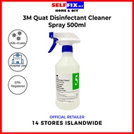 3M Quat Disinfectant Cleaner Ready-To-Use 500ml (Hospital Use; Effective against HIV-1, AIDS Virus a