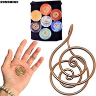 SUNSHINE Spiral Palm Ring, Adjustable Jewelry Accessories Copper Palm Ring,  Handmade Reiki Energy S