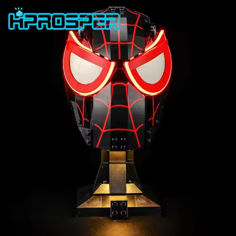 HPROSPER 5V LED Light (No Model) For LEGO Marvel 76329 Miles Morales' Mask Decorative lights With ba