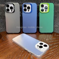 Casing For iPhone 16 15 14 13 13Mini Pro Plus Max ProMax IMD trendy retro frosted luxury phone case 