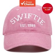 SWIFTIE Embroidery Washed Denim Baseball Hat Soft Top Hip Hop Dad Cap for Fans Men