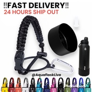 Aquaflask Accessories 40 oz Silicone Protective Boot for Aquaflask 40oz Accessories Paracord Handle with Safe Ring,1 Set Aquaflask Silicone Boot 40oz Tumbler Handle Strap for Women and Men Gym Aqua Flask Accessories 14oz/ 18oz/ 22oz/ 32oz/ 40oz