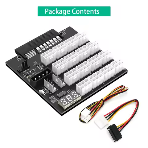 XT-XINTE 10+14Pin to 16ports ATX 6Pin Power Supply Breakout Board for HP 800W/1400W/1600W PSU Power 