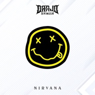 Asthetic Band Sticker " NIRVANA" Glossy Waterproof Just Stick It On | Helmet Stickers, hp, Laptop