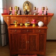 HY/💯Solid Wood Altar Household Buddha Shrine Sets of Cabinets Altar Altar Buddha Table Modern Minimalist God of Wealth W