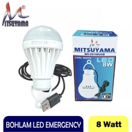 HBS Bohlam USB Lampu LED 8 Watt MS-U0108USB Mitsuyama - Lampu Emergency Panjang Kabel 1,5 Meter