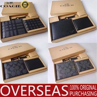 （Gift box）Coach  men's wallet multi-card pocket wallet with keychain 11945 26702 22534 74993 74974 7