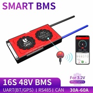 16S 48V 30A-100A LifePo4 Smart Battery Protection Board with Mobile Phone Bluetooth APP/485/CAN Comm