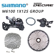 Shimano Deore M6100 1x12 Speed derailleurs Groupset 12 speed right shift lever dowel CN Chain RD sunshine cassette 46T 50T 52T