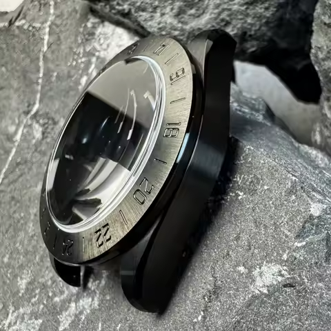 40mm AR Sapphire Crystal Dive GMT Watch Case MOD PVD Black Knight for NH34 NH35 NH36 NH38 NH70 NH71