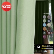 GDeal Ring/Rod&Hook Type 80-90% Light Blockage Premium Blackout Curtain Solid Color UV Protection Cu