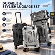 Personalized metallic style PC sturdy thick durable luggage 28 inch large capacity travel luggage si