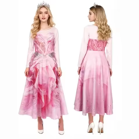 Fancy Children Witch Glinda Elphaba Cosplay For Child Girls Dress Movie Costume Disguise Woman Rolep