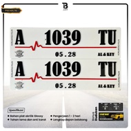 White Car Number Plate Acrylic Car Number Plate/ New Font Car Number Plate/ Custom Car Number Plate/