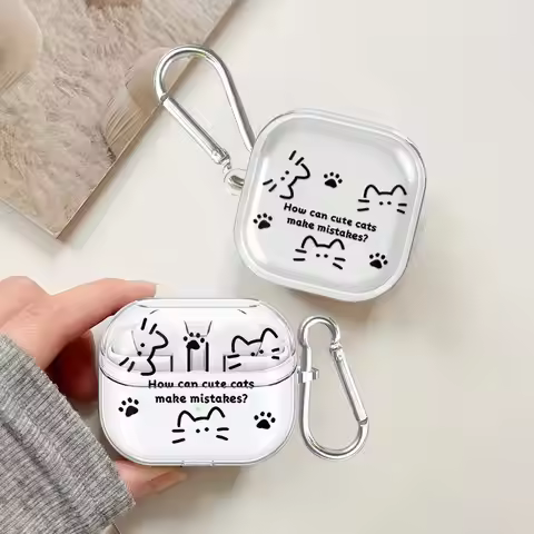 Clear Earphone Cases Cover Case For Samsung Galaxy Buds Live 3 FE 4Pro 4 Pro 2 3Pro Cartoon Animal C
