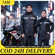 【COD 6 Size】Motorcycle Rain Coat Double Layer Waterproof Baju Hujan Motor Bicycle Outdoor Raincoat M