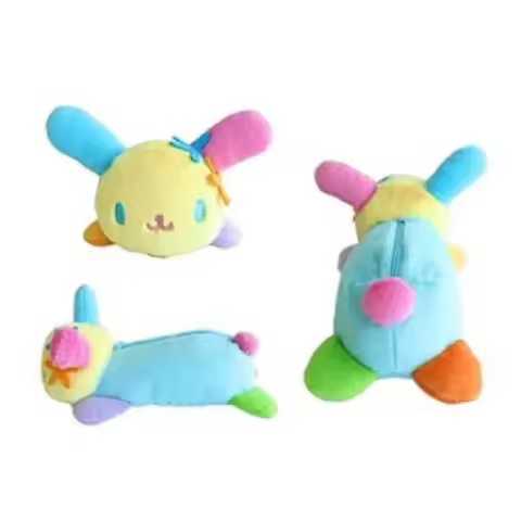 Sanrio Cartoon Cute Usahana Plush Student Pencil Case kawaii Bunny Makeup Bag Zipper Pen Bag Pencil