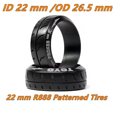 MURC 1/24 22MM R888 Simulation Drifting Tires 2PCS (ID 22MM/OD 26.5mm)