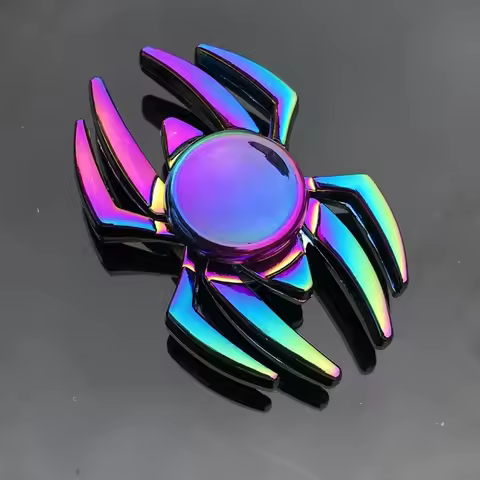 Finger Spinner Office Anxiety Relief Stress Gyro Flower / Tower / Spider Metal Hand Spinner Tri Spin