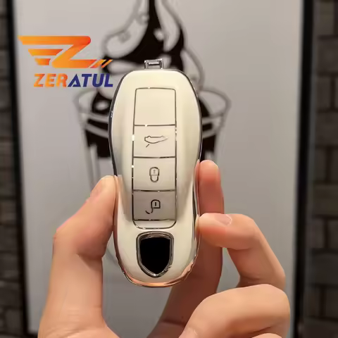 TPU Car Key Shell Case Cover Fob Holder For Porsche 718 Cayenne Panamera 911 Macan Key Case Key Cove