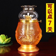 11Oil lamp for buddha worship Glass Oil Lamp Changming Lamp Buddha Worship Lotus Lamp Liquid Butter Lamp Holder Buddha F
