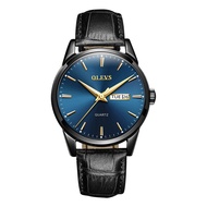 Olevs Classico 39 Leather Men Quartz Watch - Jamtangan Kulit Lelaki 39 mm