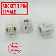 Universal 3 Pin Car Electrical Socket Female Socket 3 Pin