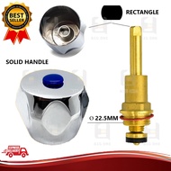 (OLD DOE STOPCOCK) SOLID RECTANGLE MOUNT HANDLE KNOB AND SPINDLE TO REPLACE LEAKING VALVE FOR D.O.E.