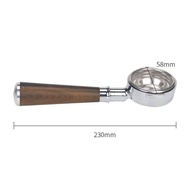 58mm Coffee Machine Filter Holder E61 Bottomless Portafilter with Wooden Handle 62KD