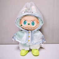 V1-V3 Labubu baby clothes, transparent raincoat doll replacement clothes, suitable for 15-17cm labub