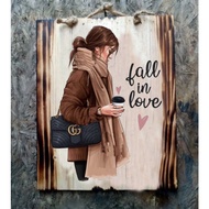 WALL DECORATIONS COFFEE CAFE CAFE VINTAGE WOODEN PAINTING 7