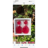 Thailand RUBY 91 18 CARATS (CARATS) Gem Size 20x27 11x13 MM (MM) 2 Pcs (2 Tablets) PEAR SHAPE LAB MA