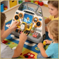 Plane Cockpit Simulator Toy Interactive Cockpit Game Light and Sound Pretend Play Kids Airplane Toy 