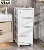 出口款高質🌟 可鎖櫃 獨立滑輪 加厚四層 儲物櫃 連轆 儲物櫃 置物櫃 置物架 玩具櫃 收納箱 儲物箱 櫃筒 膠櫃桶 儲物櫃 抽櫃 收納櫃 衣服收納 multi layer plastic drawe