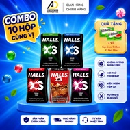 COMBO of 10 Halls Lozenges 4 Flavors - MINT - FRESH LEMON - MIXED BERRY - WATERMELON - COLA - Box of