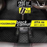 VW VOLKSWAGEN JETTA A6 ( 2011 - 2018 ) Premium 6D PU Leather Car Carpet Full Side Protection Car Mat Karpet Kereta
