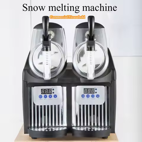 Commercial Slushy Machine 12Lx2 Double Tank Electric Automatic Slush Maker Machine Frozen Drink Snow