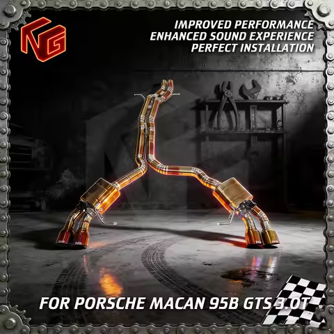 Ti/SS304 for Porsche Macan 95B GTS 3.0T High flow Performance Muffler System ING Electric Remote Val
