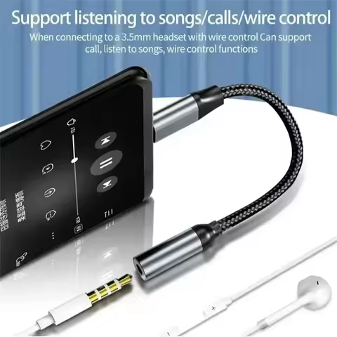 USB C Type C To 3.5mm Aux Adapter Type-C 3 5 Jack Audio Cablei Earphone Cable Converter for iPhone 1