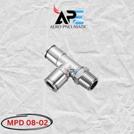 PNEUMATIC METAL PUSH IN FITTING MPD 08-02