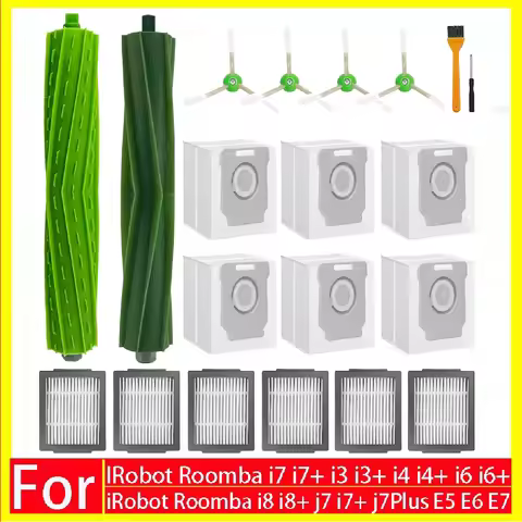 Replacement Parts Compatible for iRobot Roomba E I J Series E5 E6 i7 i6 i1 i2 i3 i3+ i4 i8 Rubber Si