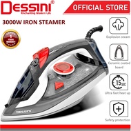 DESSINI ITALY 3000W Electric Ceramic Soleplate Garment Steam Iron Sprayer Steamer Clothes Brush / Se